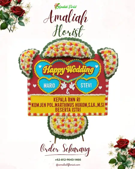 Papan Bunga Pernikahan Jamblang
